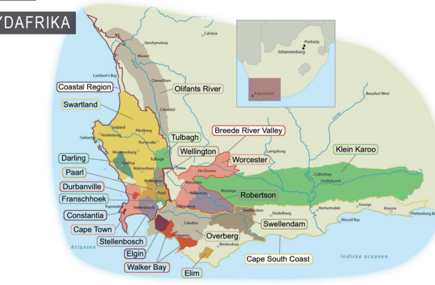 Munskänkarna Sydafrikas vindistrikt